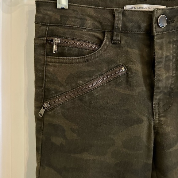 Zara Skinny Moto Camo Jeans Women’s Size 2 - Picture 13 of 14